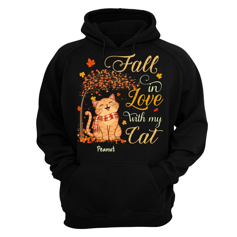 Fall In Love With My Smiling Cats Fall Season Personalized Shirt