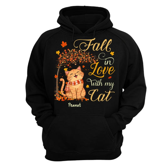 Fall In Love With My Smiling Cats Fall Season Personalized Shirt
